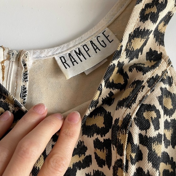 Y2K Rampage Denim Animal Print Mini Dress - S - Picture 4 of 4